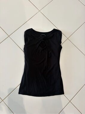 INC International Concepts Black Twist-Front Camisole
